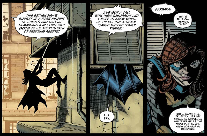 Batgirl talking to Alysia